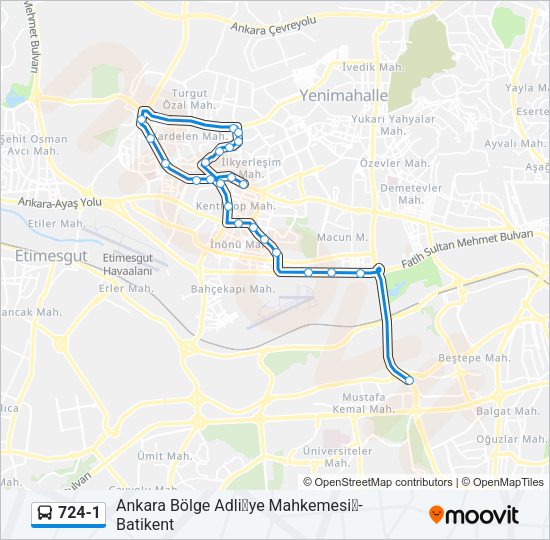 724-1 Bus Line Map