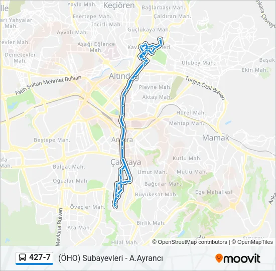 427-7 Bus Line Map