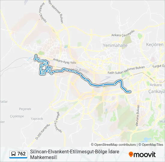 762 Bus Line Map