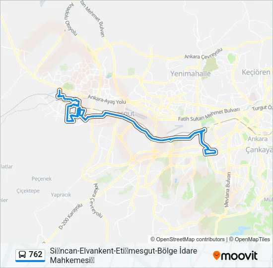 762 Bus Line Map
