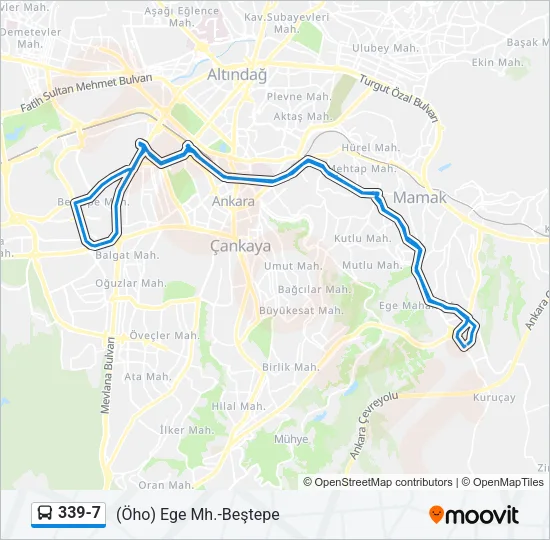 339-7 Bus Line Map