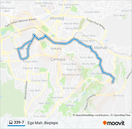 339-7 Bus Line Map