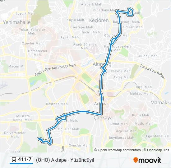 411-7 Bus Line Map