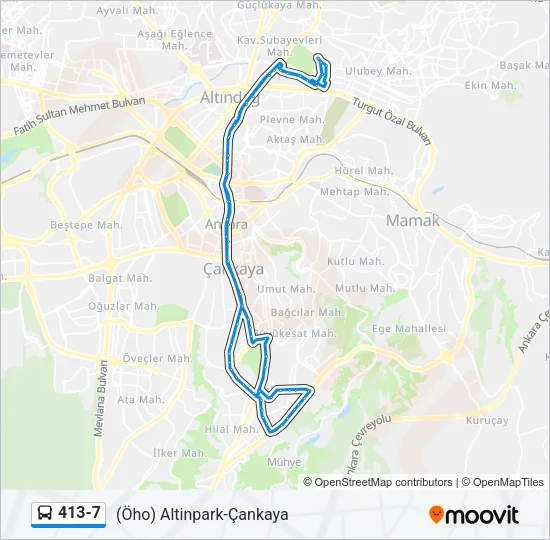 413-7 Bus Line Map