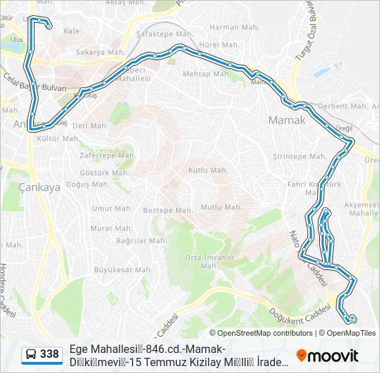 338 Bus Line Map