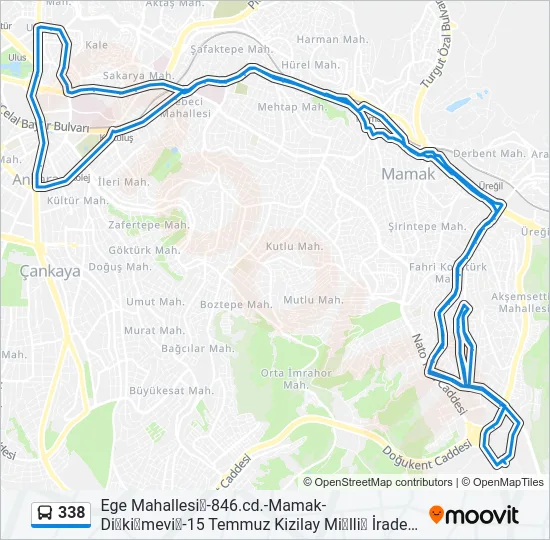 338 Bus Line Map