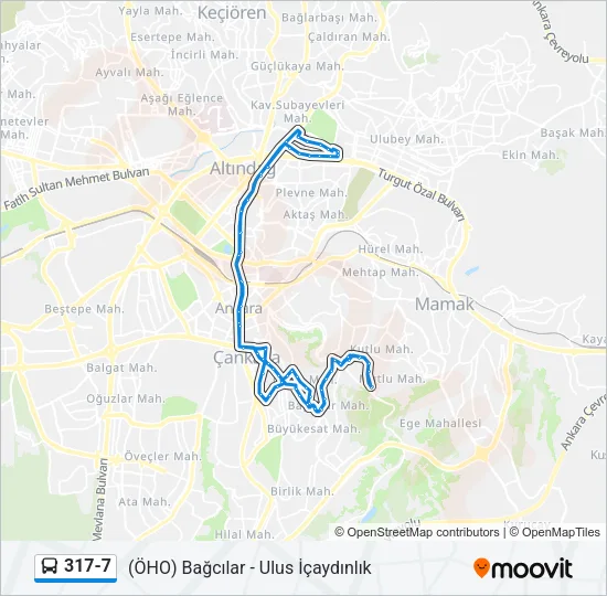 317-7 Bus Line Map