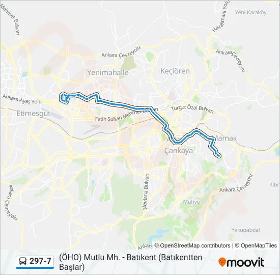 297-7 Bus Line Map
