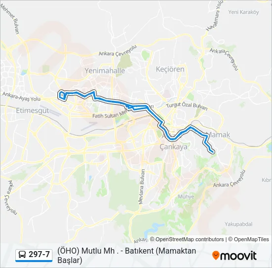 297-7 Bus Line Map