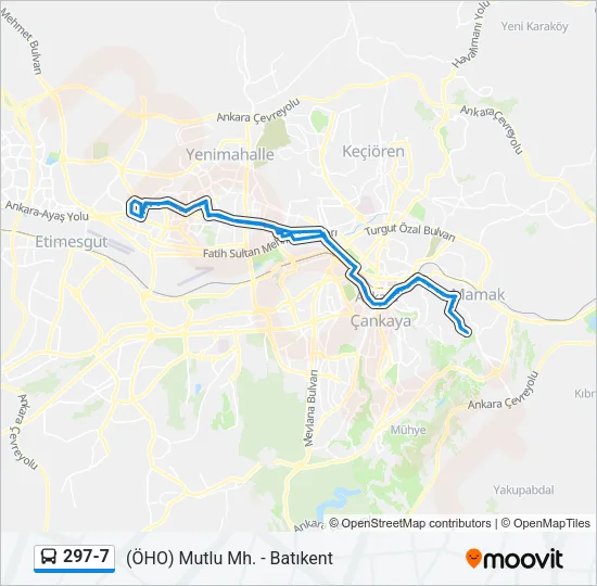 297-7 Bus Line Map