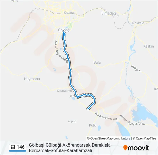 146 Bus Line Map
