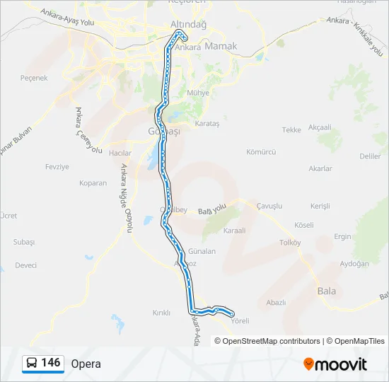 146 Bus Line Map
