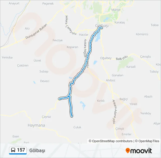 157 Bus Line Map