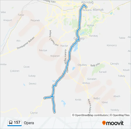 157 Bus Line Map