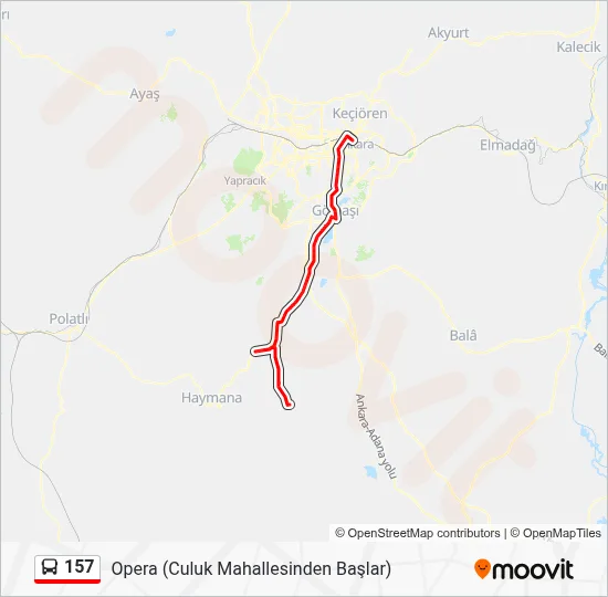 157 Route: Schedules, Stops & Maps - Opera (Culuk Mahallesinden Başlar ...