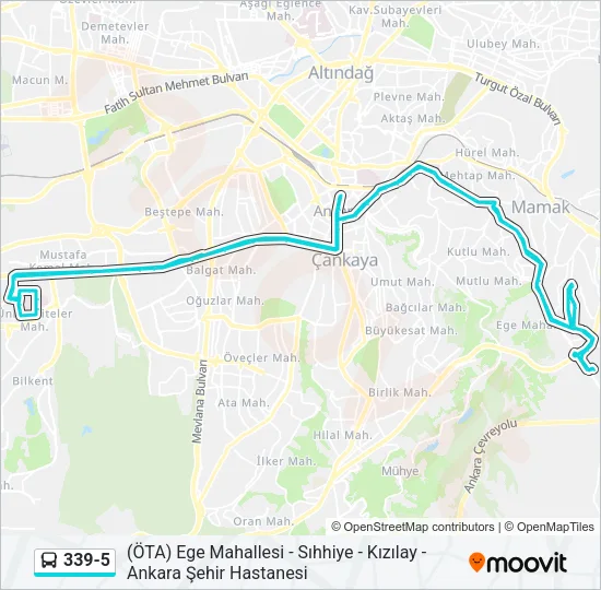 339-5 Bus Line Map