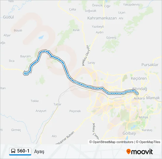 560-1 Bus Line Map