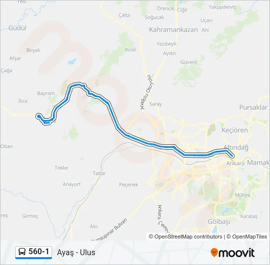 560-1 Bus Line Map