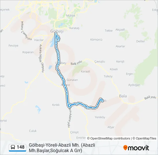 148 Bus Line Map