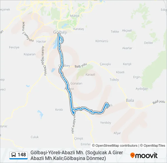 148 Bus Line Map