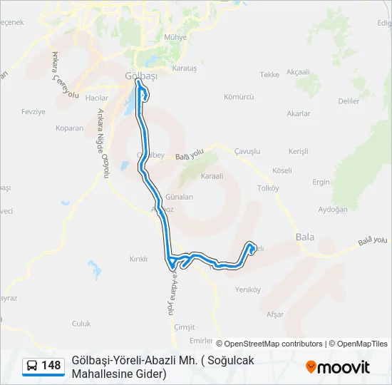 148 Bus Line Map