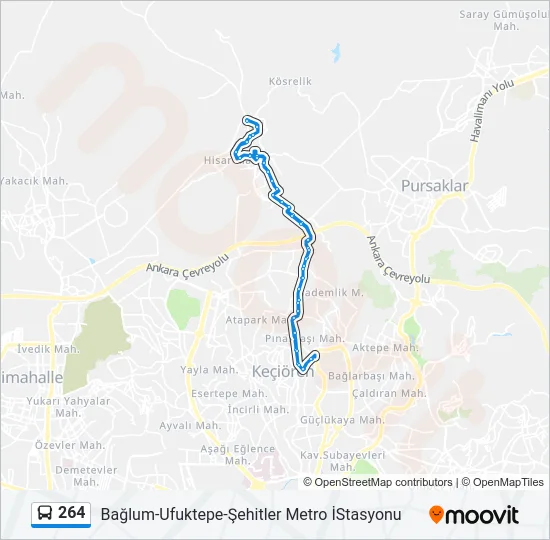 264 Bus Line Map