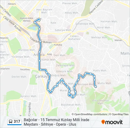 317 Bus Line Map