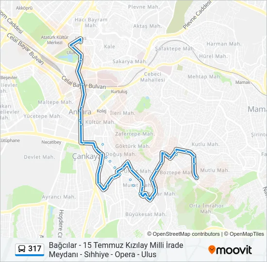 317 Bus Line Map
