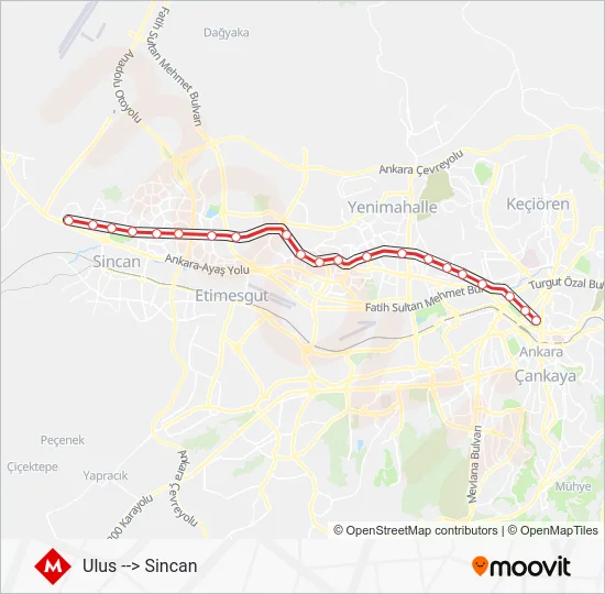 M1-M2-M3 Subway Line Map