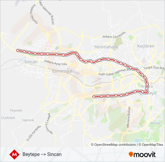 M1-M2-M3 Subway Line Map