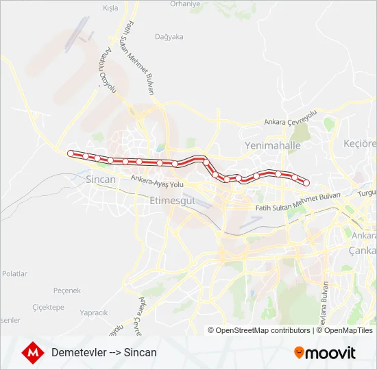 M1-M2-M3 Subway Line Map