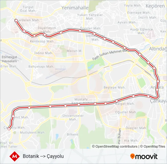 M1-M2-M3 Subway Line Map