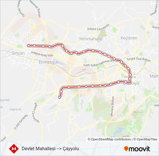 M1-M2-M3 Subway Line Map