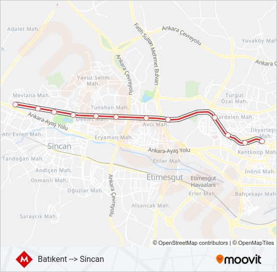 M1-M2-M3 Subway Line Map