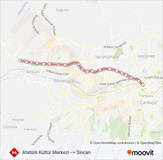 M1-M2-M3 Subway Line Map