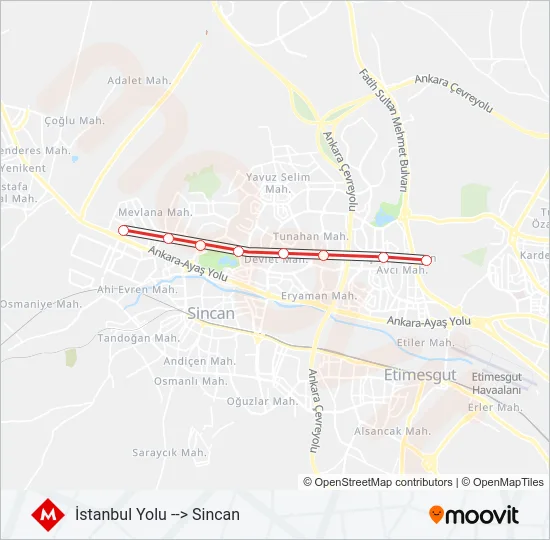 M1-M2-M3 Subway Line Map