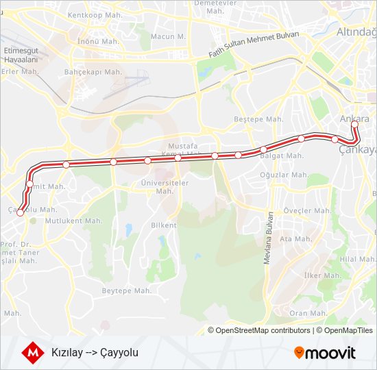 M1-M2-M3 Subway Line Map