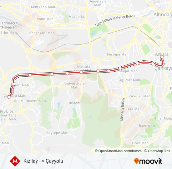 M1-M2-M3 Subway Line Map