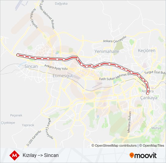M1-M2-M3 Subway Line Map
