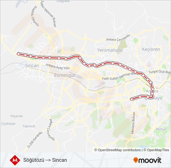 M1-M2-M3 Subway Line Map