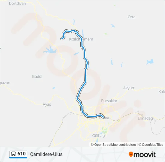 610 Bus Line Map