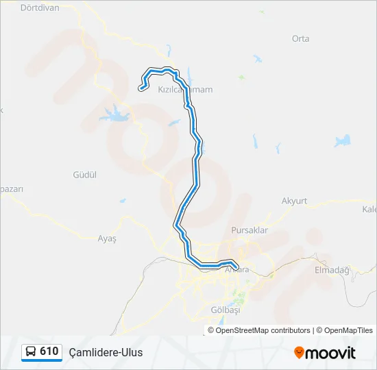 610 Bus Line Map