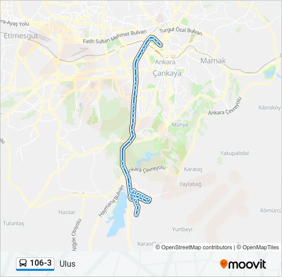 106-3 Bus Line Map