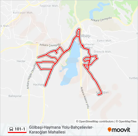 101-1 Bus Line Map