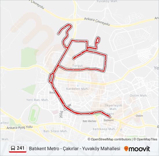 241 Bus Line Map