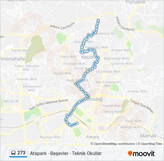 273 Bus Line Map
