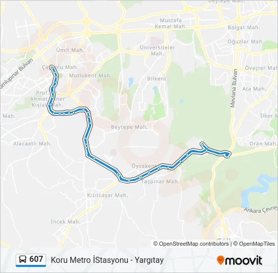 607 Bus Line Map