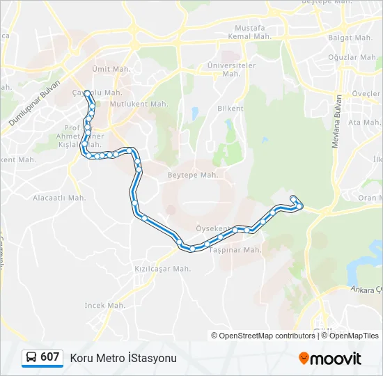 607 Bus Line Map
