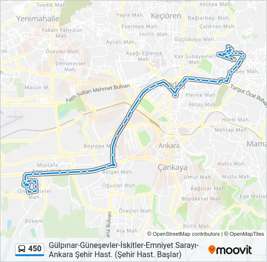 450 Bus Line Map