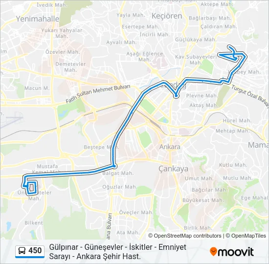 450 Bus Line Map